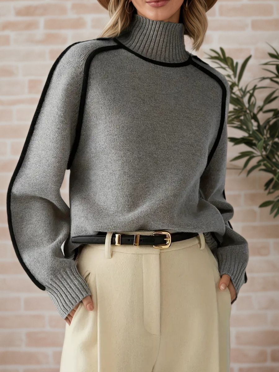 Donna | Maglione Elegante con Collo Alto