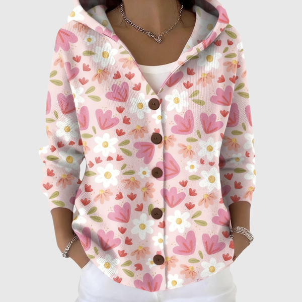Giulia | Comodo cardigan in maglia con cappuccio