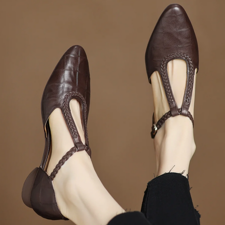 Ginevra – Scarpe classiche in pelle con dettagli intrecciati
