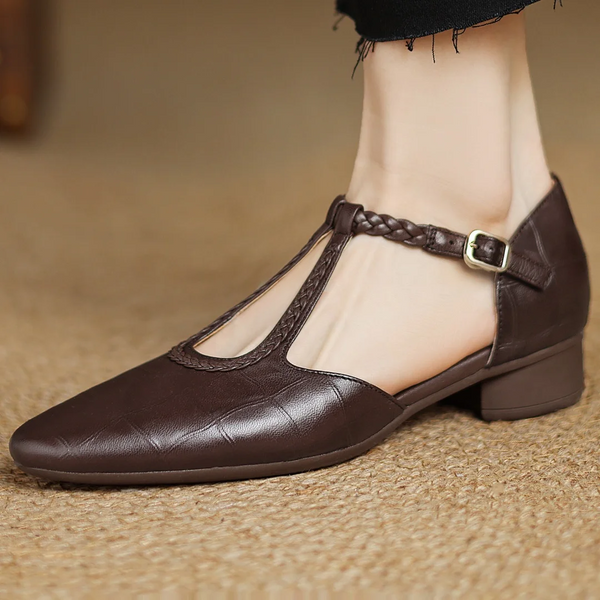 Ginevra – Scarpe classiche in pelle con dettagli intrecciati