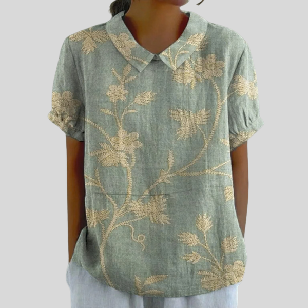 Top Floreale Confortevole Elegante