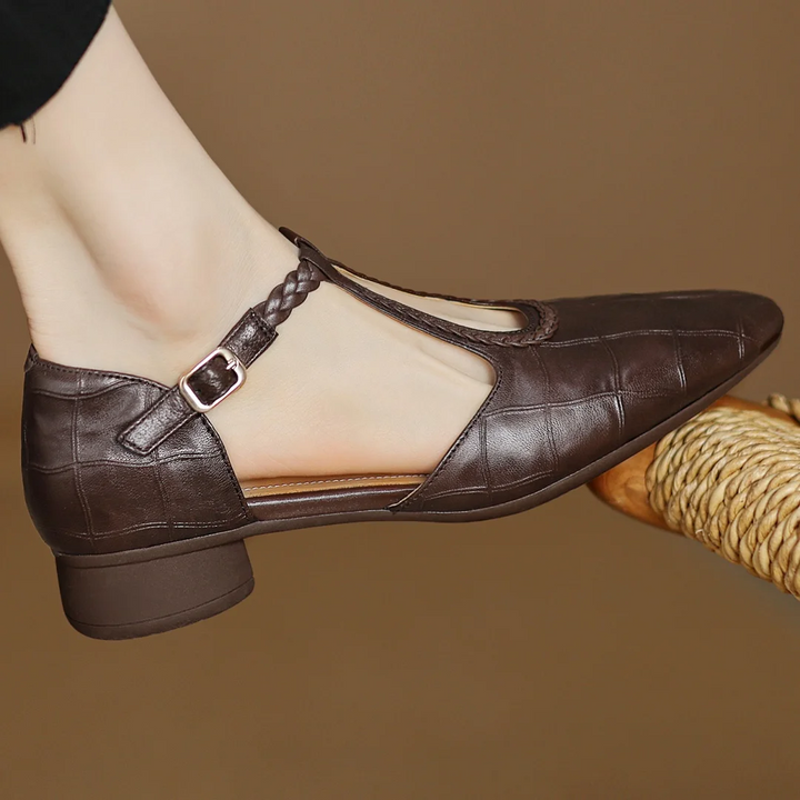 Ginevra – Scarpe classiche in pelle con dettagli intrecciati
