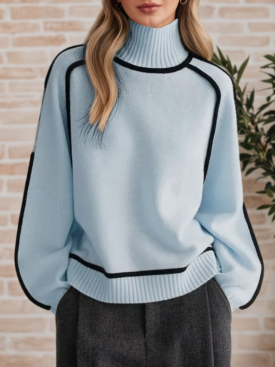 Donna | Maglione Elegante con Collo Alto