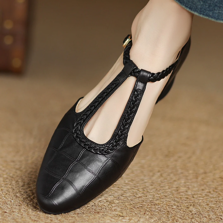 Ginevra – Scarpe classiche in pelle con dettagli intrecciati