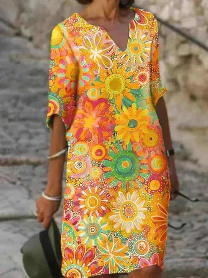 Nira | Abito Midi Floreale Splendente