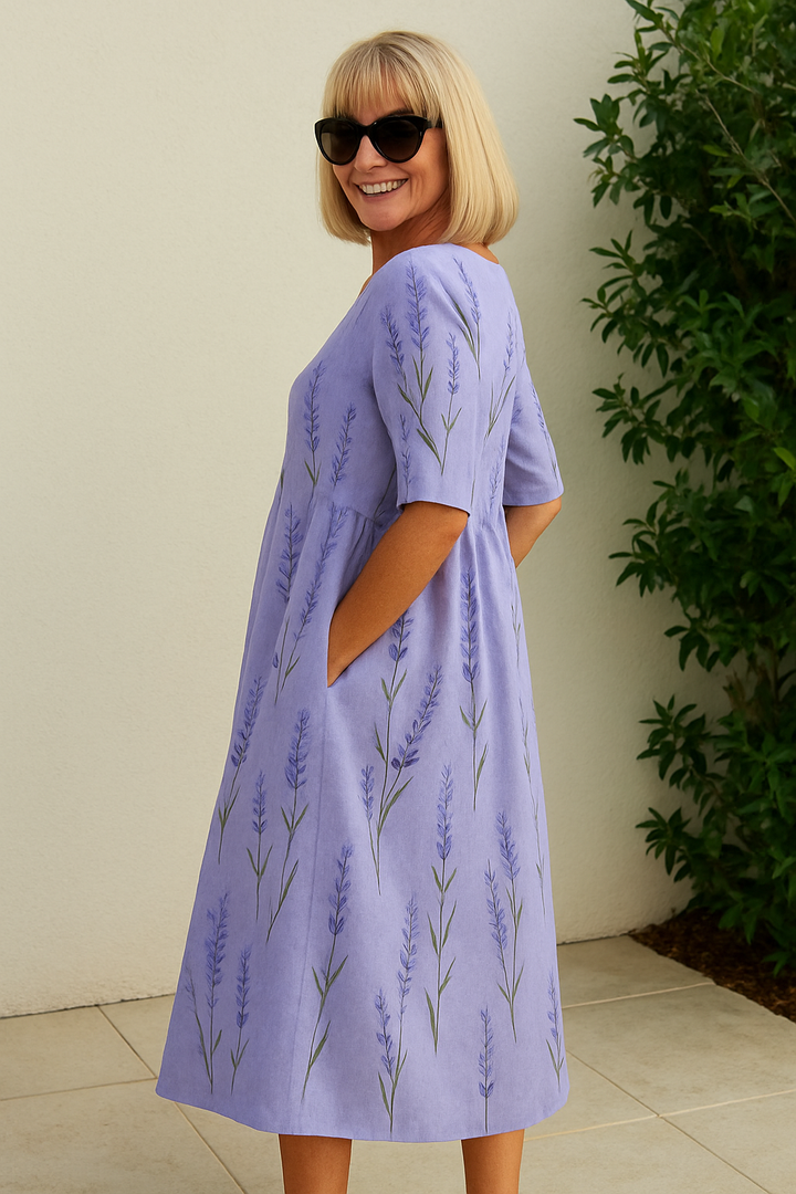 Elize - Abito Midi Casual - Eleganza Senza Sforzo, Comfort Quotidiano