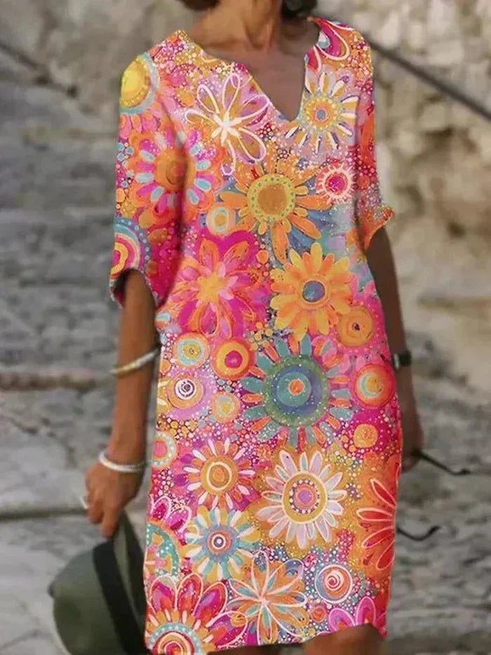 Nira | Abito Midi Floreale Splendente