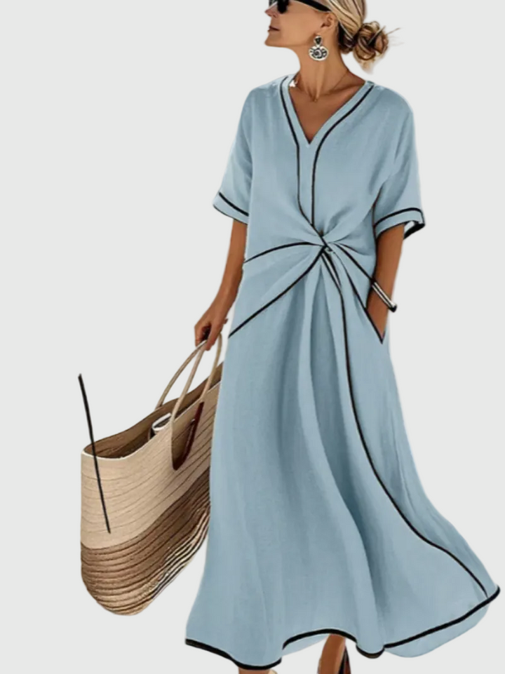 Helena | Abito Maxi con Drappeggio