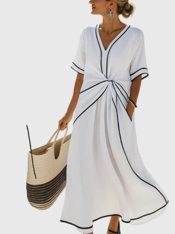 Helena | Abito Maxi con Drappeggio
