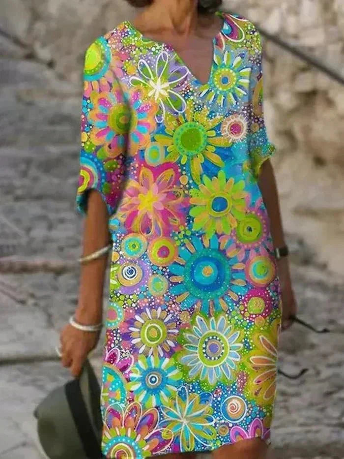 Nira | Abito Midi Floreale Splendente
