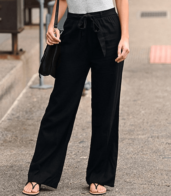 Joleen - Pantaloni Relax Donna Con Cordonetto E Vita Elasticizzata