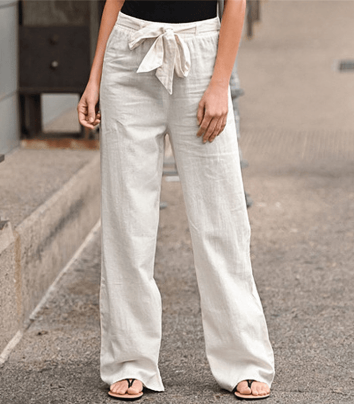 Joleen - Pantaloni Relax Donna Con Cordonetto E Vita Elasticizzata